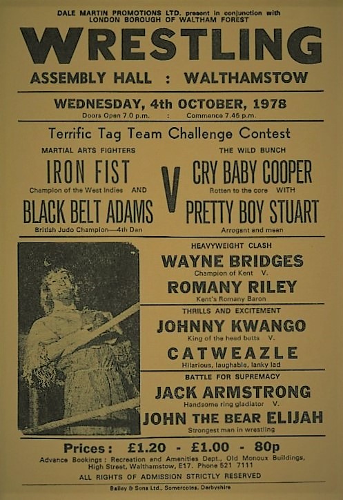 A 1978 Assembly Hall wrestling poster