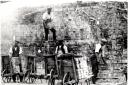 Men working at Hasting’s Brickworks c1920