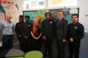 Will Quince MP (second on right) and headteacher Kerrie Marshall (middle) during a visit to Redbridge Alternative Provision. Image: LDRS (permission granted for all children to be photographed)
