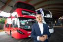 Mayor of London Sadiq Khan at West Ham bus depot. Picture: PA