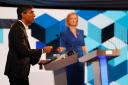 Rishi Sunak and Liz Truss taking part in the BBC Tory leadership debate. Picture: PA