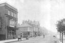 Alfred Blaxland and Victoria House in Station Road, Chingford, c1900.