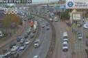 There are severe traffic delays on the A406 North Circular Westbound