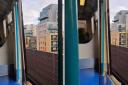 Video which appears to show DLR train travelling with door open