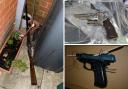 Some of the guns seized in Met Police raids tackling violent crime. Picture: Met Police.