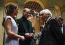 The Duke and Duchess of Cambridge speaking to Sir David Attenborough during the first Earthshot Prize awards ceremony at Alexandra Palace. Picture: PA