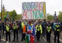 Demonstrators during the Fridays for Future Scotland march through Glasgow during the COP26 summit in Glasgow. Picture: PA