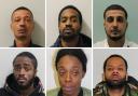 Top left to right: Jacob Joseph Maitland, Kamal Lorren Parrish, Sinan Ozger. Bottom left to right: Michael Lawrence, Shearine Thompson, Haramein Jelani Mohammed. Picture: Met Police.
