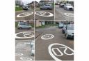 The 20mph signs that have been painted in Hurst Close in Chingford Mount this week. Credit: Tracey Gould