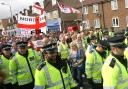 EDL supporters marching through Walthamstow last month.
