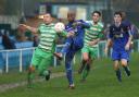 Waltham Abbey do battle with Aveley on Saturday. Picture: Mark Soanes