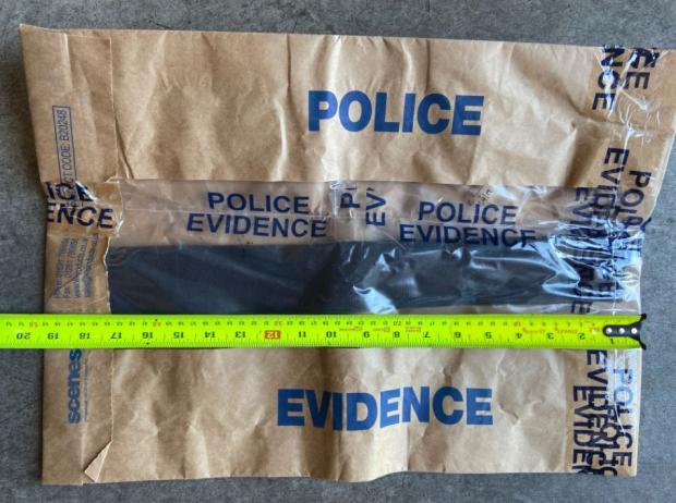 East London and West Essex Guardian Series: Recovered machete sheath (photo Met Police)