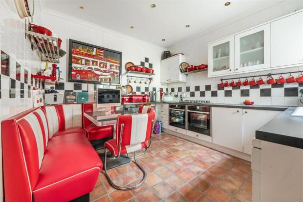 East London and West Essex Guardian Series: The diner-themed kitchen. (Rightmove)