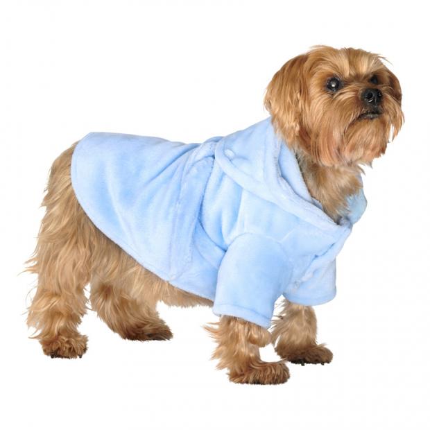 East London and West Essex Guardian Series: The Urban Pup Fluffy Terry Dog Bathrobe is available in pink or blue. Picture: Pets at Home