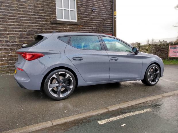 East London and West Essex Guardian Series: The Cupra Leon on test during stormy conditions 