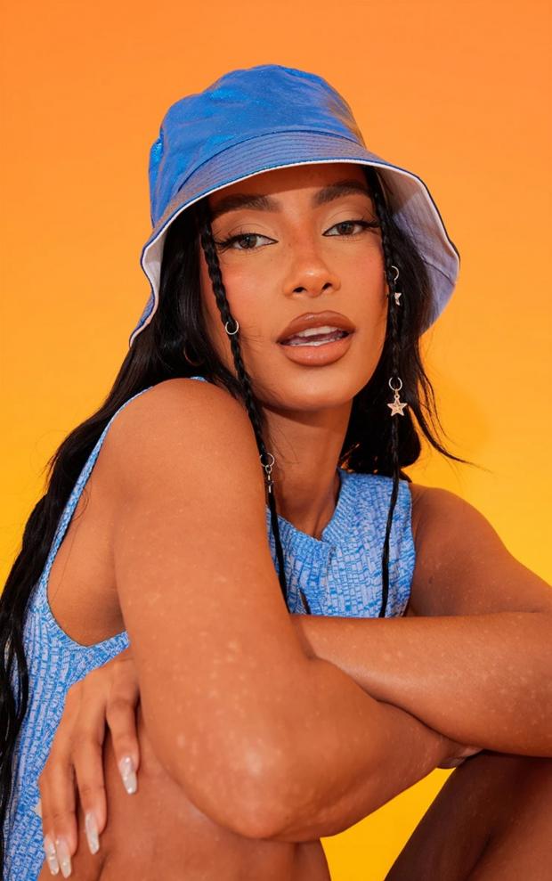 East London and West Essex Guardian Series: PrettyLittleThing Blue Metallic Bucket Hat (PrettyLittleThing)