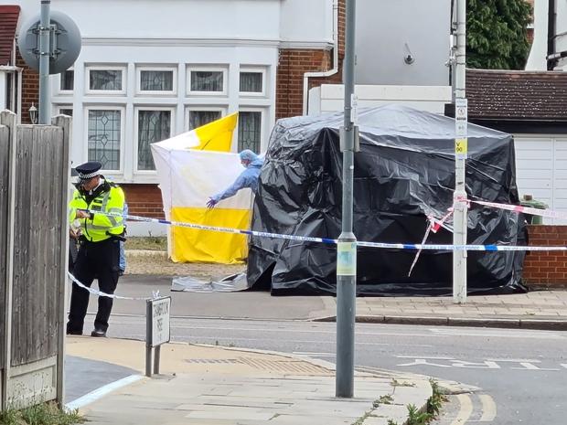East London and West Essex Guardian Series: Police forensics in Cranbrook Road. Credit: SWNS
