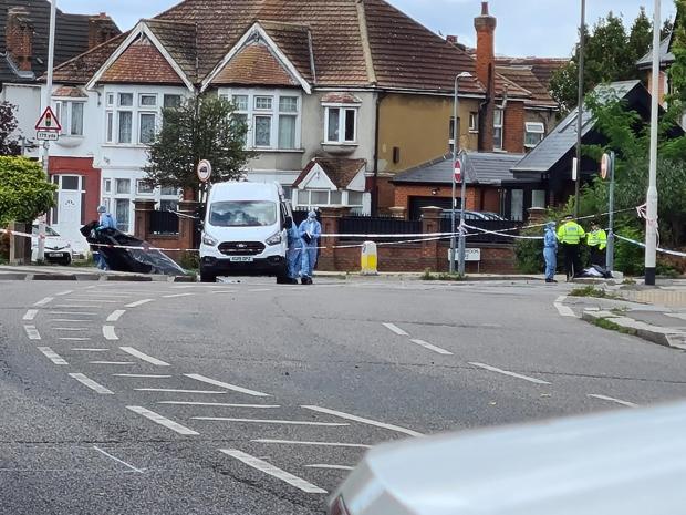 East London and West Essex Guardian Series: Police in Cranbrook Road on Monday. Credit: SWNS