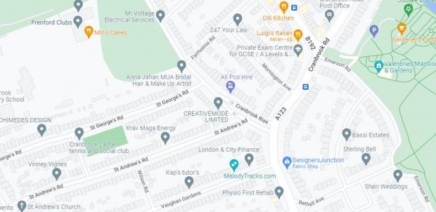 East London and West Essex Guardian Series: Police have been focusing the attention of the investigation in Cranbrook Road at the junction with Cranbrook Rise. Credit: Google Maps