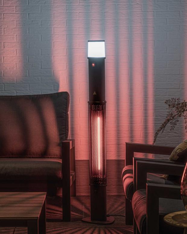 East London and West Essex Guardian Series: Patio Heater With Bluetooth Speaker (Aldi)