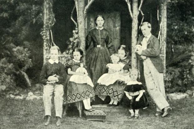 The Charrington children with their governess