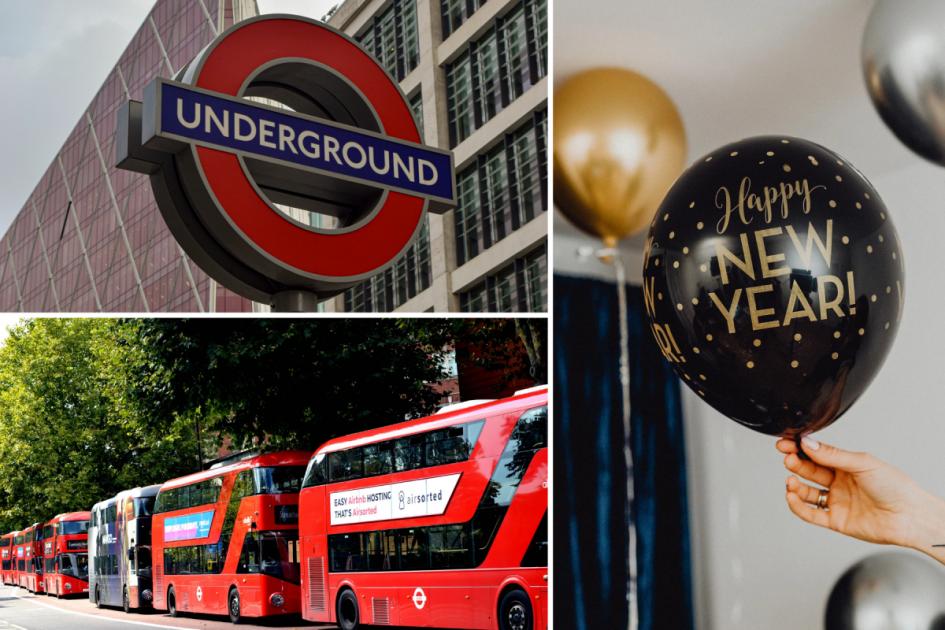 New Year’s Eve London: Tube, Bus, Overground services