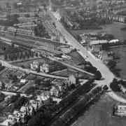An aerial view of Station Road in the 1920s. Credit: Gary Stone