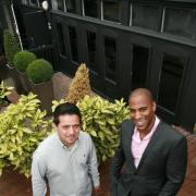 Max Sinclair, left, with Roland Sullivan at soon to open Chanz