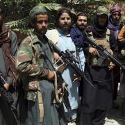 Taliban fighters pose for photograph in Wazir Akbar Khan in the city of Kabul, Afghanistan, Wednesday, Aug. 18, 2021. The Taliban declared an 