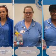Staff at Bluebird Care Redbridge, Epping & Harlow with their pamper packs.