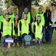 Members of the 18th Epping Forest South cub group joined Rotarians for the crocus planting