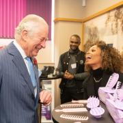 Keshia East, 29, laughing with the Prince of Wales.