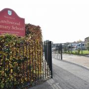 Larchwood Primary School in Pilgrims Hatch, Brentwood, Essex, where pupils are being tested for the new Omicron variant of Covid-19 after a person was confirmed to have contracted the variant. Picture date: Monday November 29, 2021.
