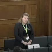 Grace Williams on the YouTube broadcast of full council on 9th December. Image: YouTube/Waltham Forest Council