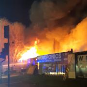 Fire at dry cleaning unit in Raven Road, South Woodford. Picture: LFB.