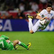 For the high jump: England's Gareth Barry