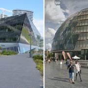 The Crystal (left) will replace the current City Hall building as the home of London government