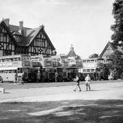 The buses outside The Royal Forest Hotel. Credit: Gary Stone