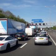The M25 was closed for a number of hours on May 15 2019 because of the incident. Pictured is some of the tailbacks. Credit: Schmid Landscapes