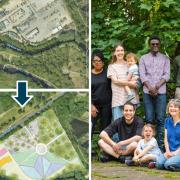 East London Waterworks Park plan (left) and members (right) Picture: Jonathan Perugia / Gaia Visual