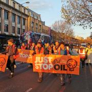 Just Stop Oil protesters in London. Image: PA