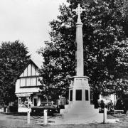 The Loughton war memorial in the 1950s