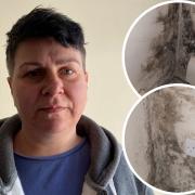 Agnija Nikitina says she and her children have all developed persistent coughs after being left for five years in damp, mouldy 'temporary' accommodation