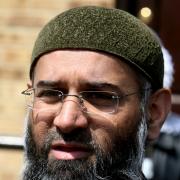 Violence flared during a protest led by Anjem Choudary