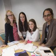 Healthwatch member's (L-R) Alli Anthony, Rebecca Waters, manager Jaime Walsh and Nafisa Saboowala