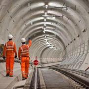 Crossrail engineers in a tunnel