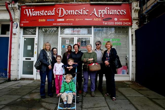 Objectors outside the shop Mr Sheikh wants to turn into a takeaway