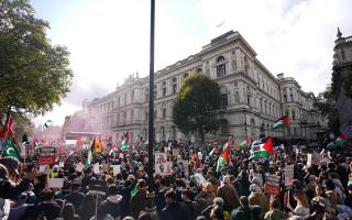 Thousands of protesters took to the streets of London on Saturday (October 14)