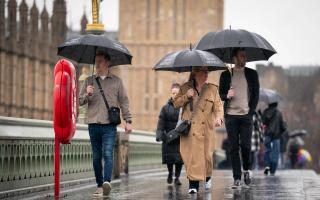 Heavy rain is expected across London tomorrow (February 25)