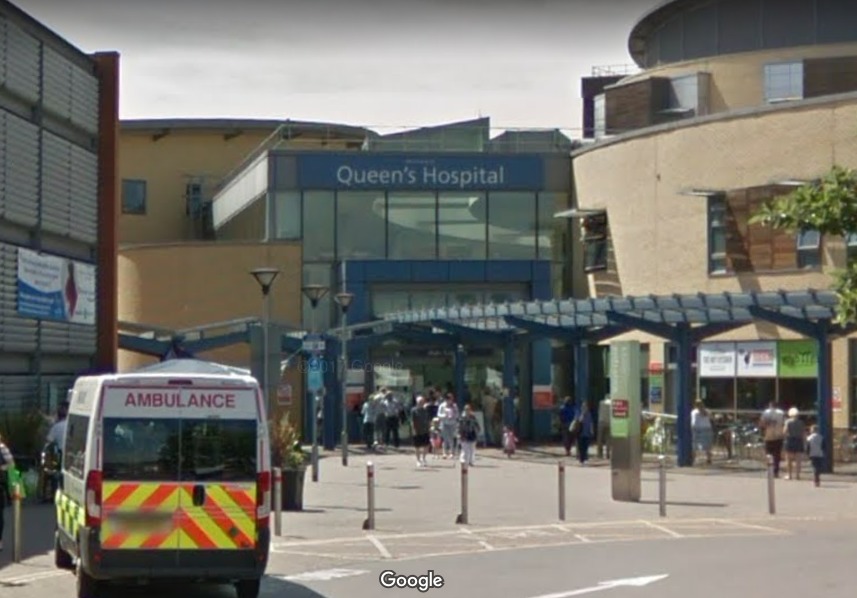 Google street view image of Queens Hospital at Romford. 